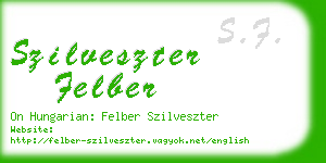 szilveszter felber business card